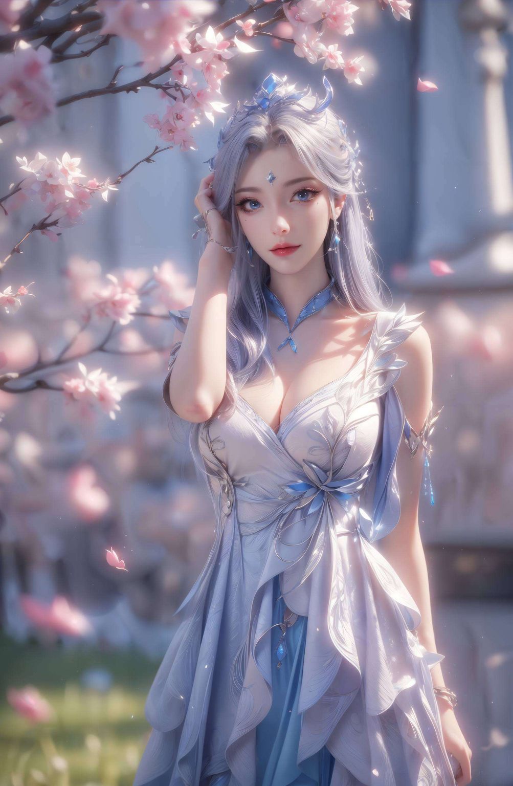 以她的优雅和神秘一幅幅精心绘制的壁纸
