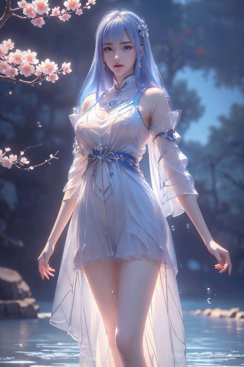 融合了玄幻元素与国漫女神的柔美风华这款宁雨蝶壁纸