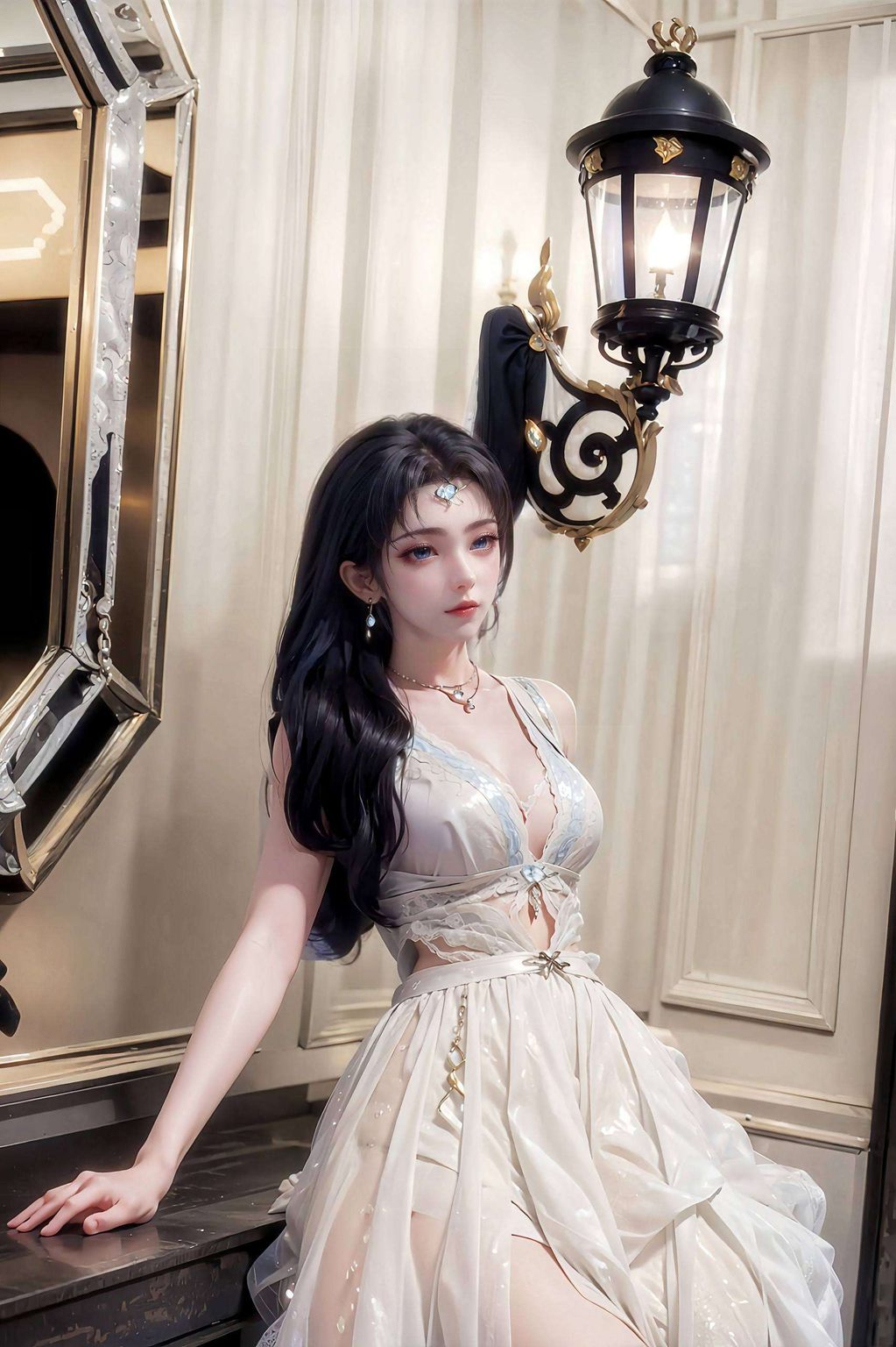 犹如一朵盛开在玄幻世界中的仙花她那婉约的姿容和坚韧的性格