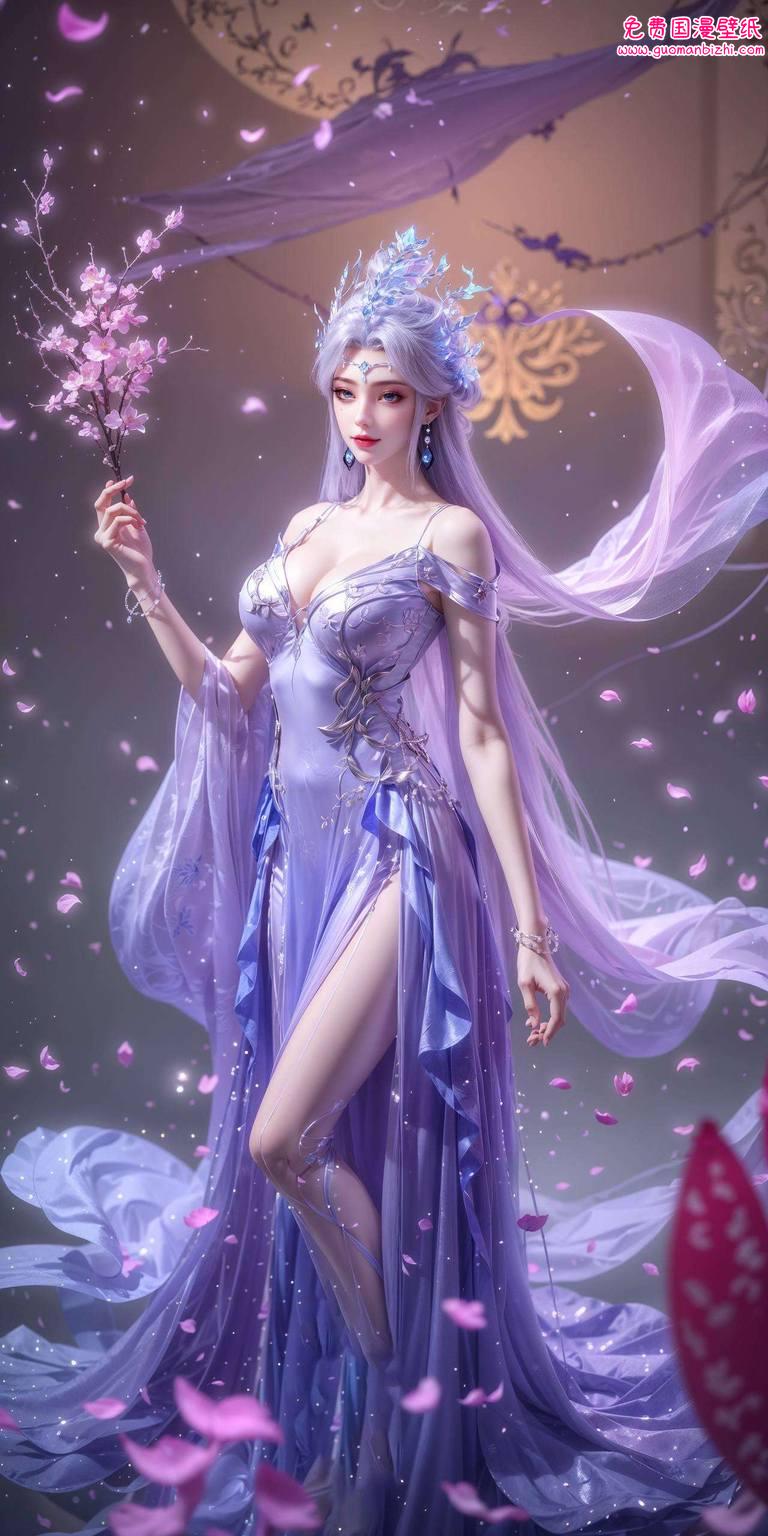 在绚烂的苹果炫彩壁纸中与罗征的深情凝视
