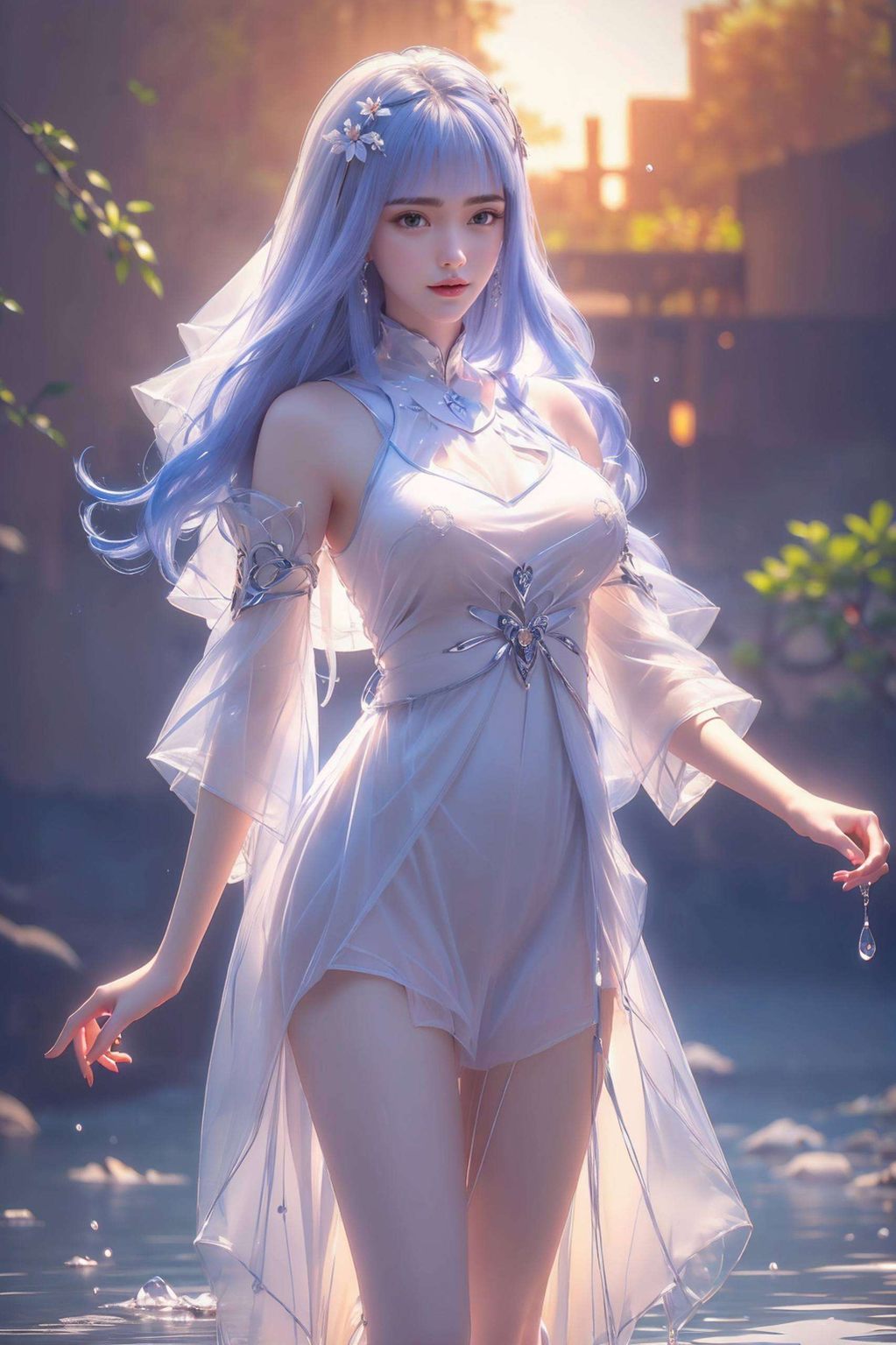 宁雨蝶犹如一朵盛开的花她的眼神深邃