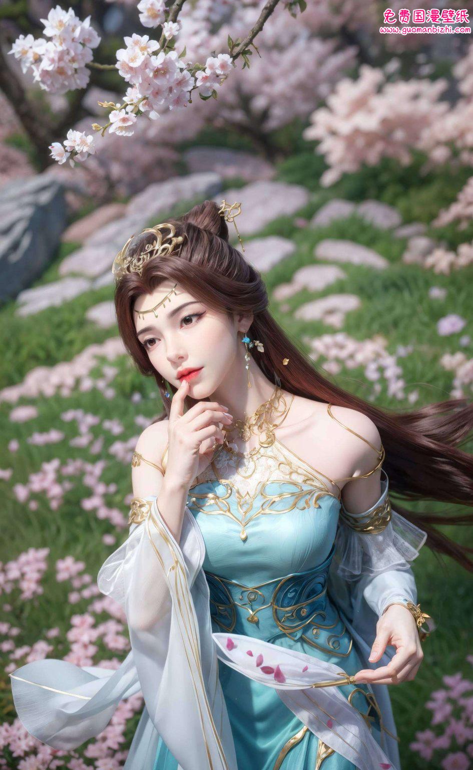 国漫女神的倩影轻纱飘逸