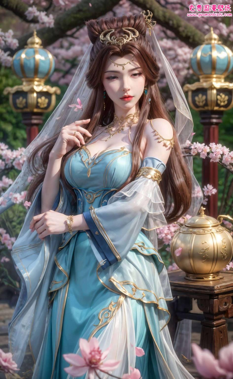 融合了苹果炫彩风格哦！🎉🎉 这不这款壁纸还融入了百炼成神、国漫女神、动漫美女等元素
