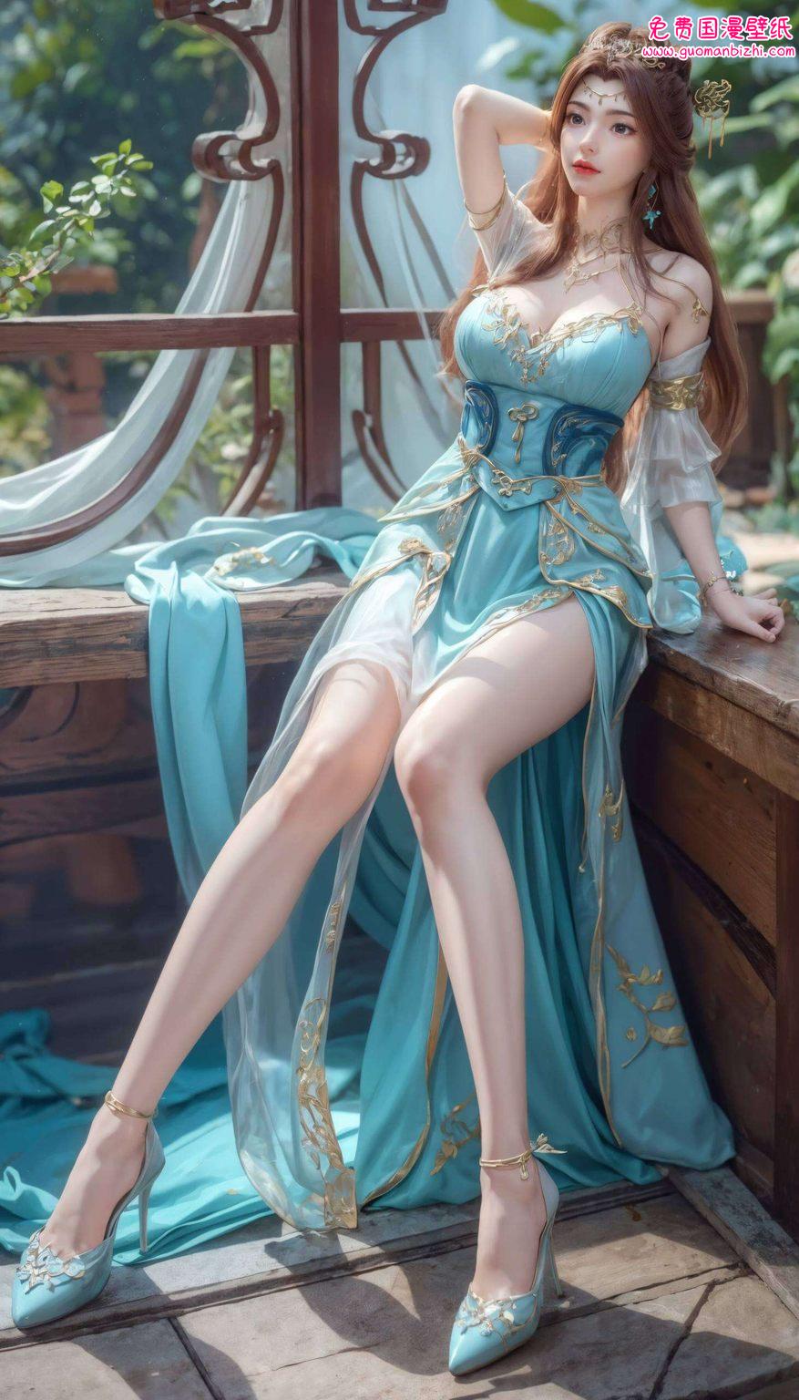 更是国漫女神的化身在这炫彩壁纸的完美像素中