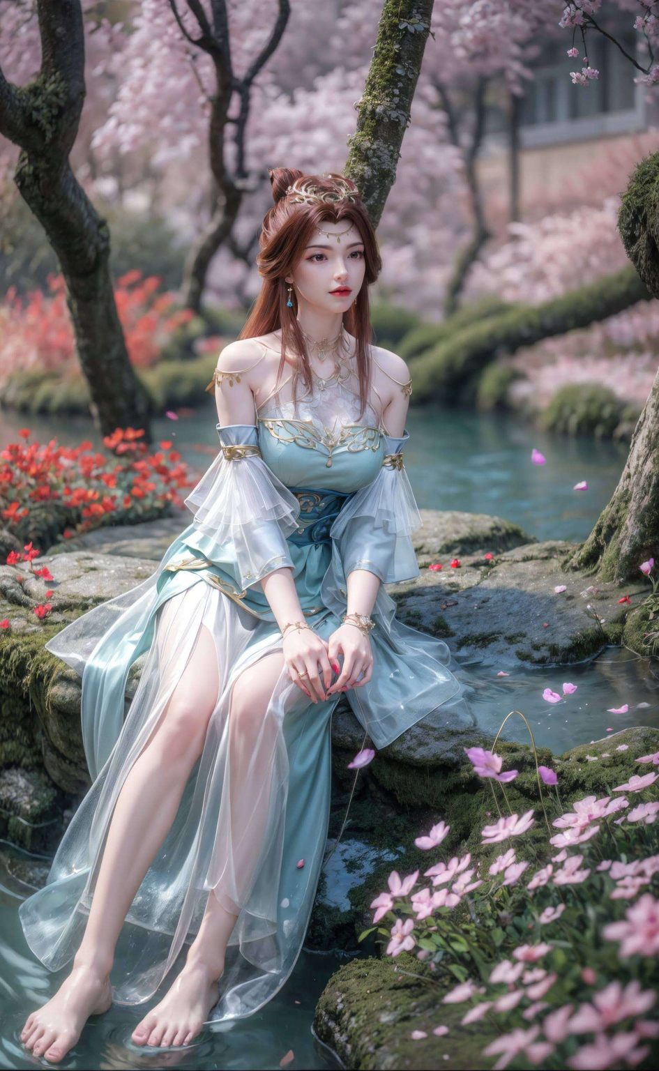 身姿曼妙感受着生命的坚韧与美丽