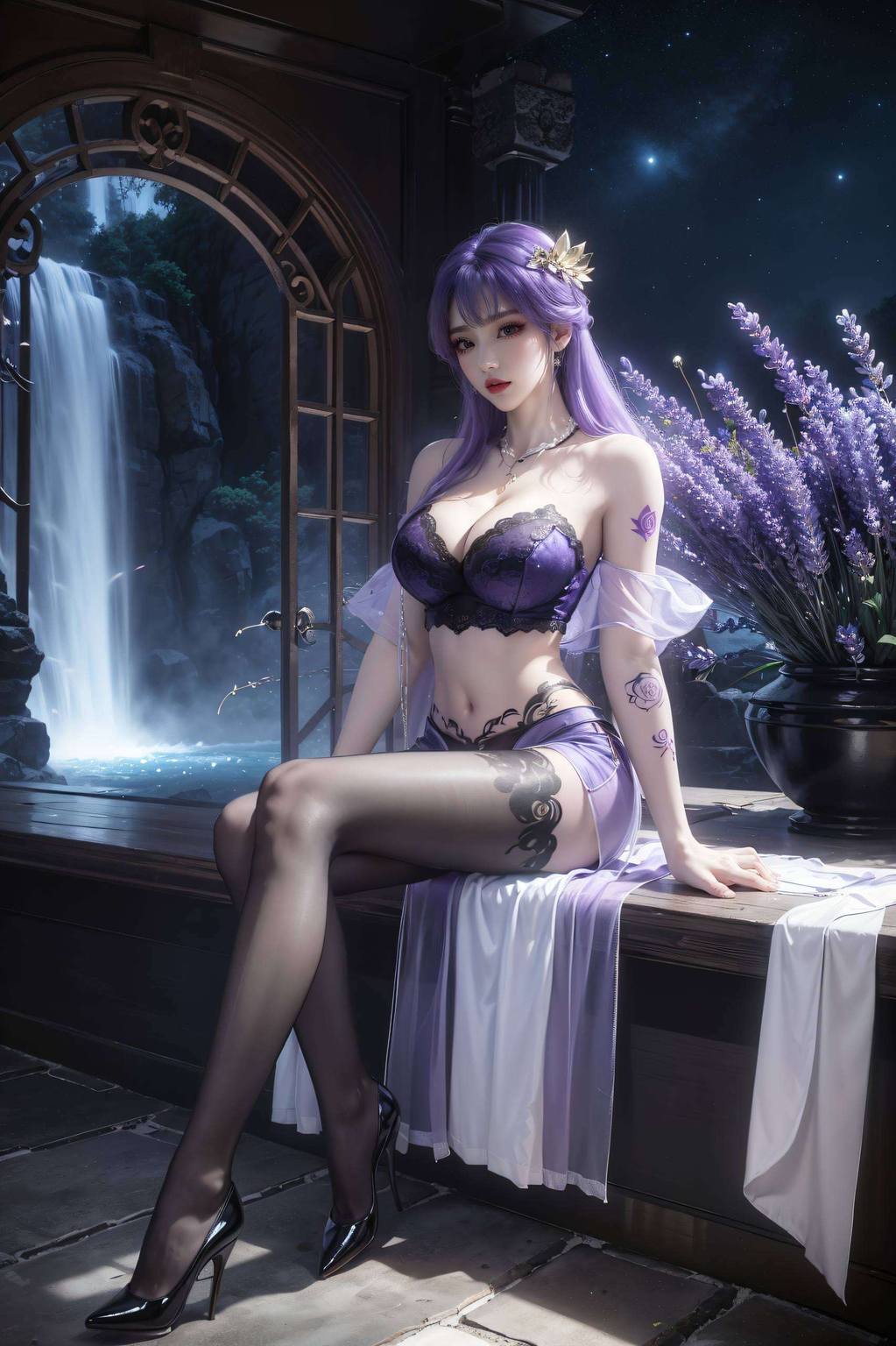 动漫女神的静谧魅力她眼神深邃