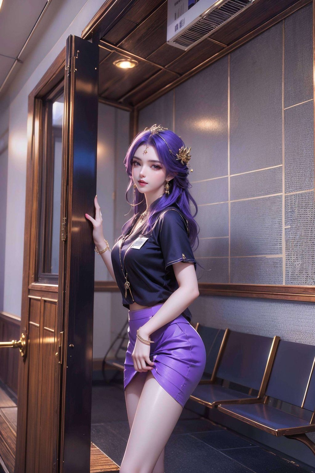 动漫美女们的微笑如春风拂过在安卓手机的屏幕上