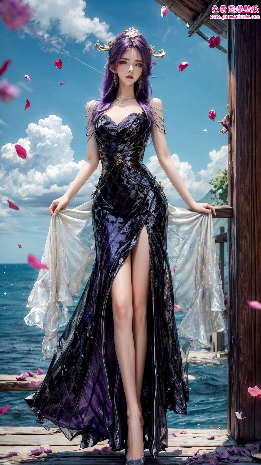 在击穿天穹的壁纸高清世界里一位国漫女神翩翩起舞