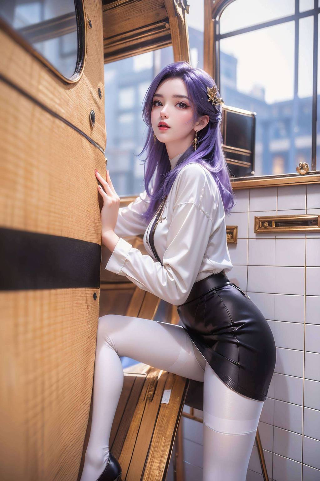 旁边这位国漫女神仿佛置身于动漫的奇幻世界
