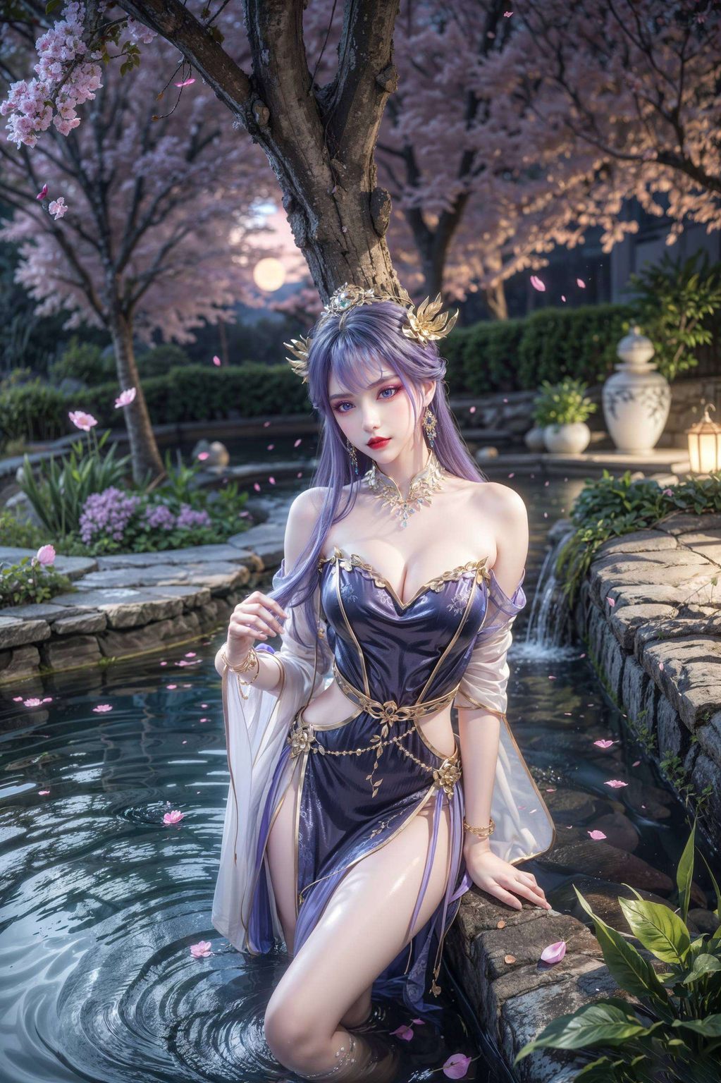 她的身影漫步在动漫的绚丽世界里