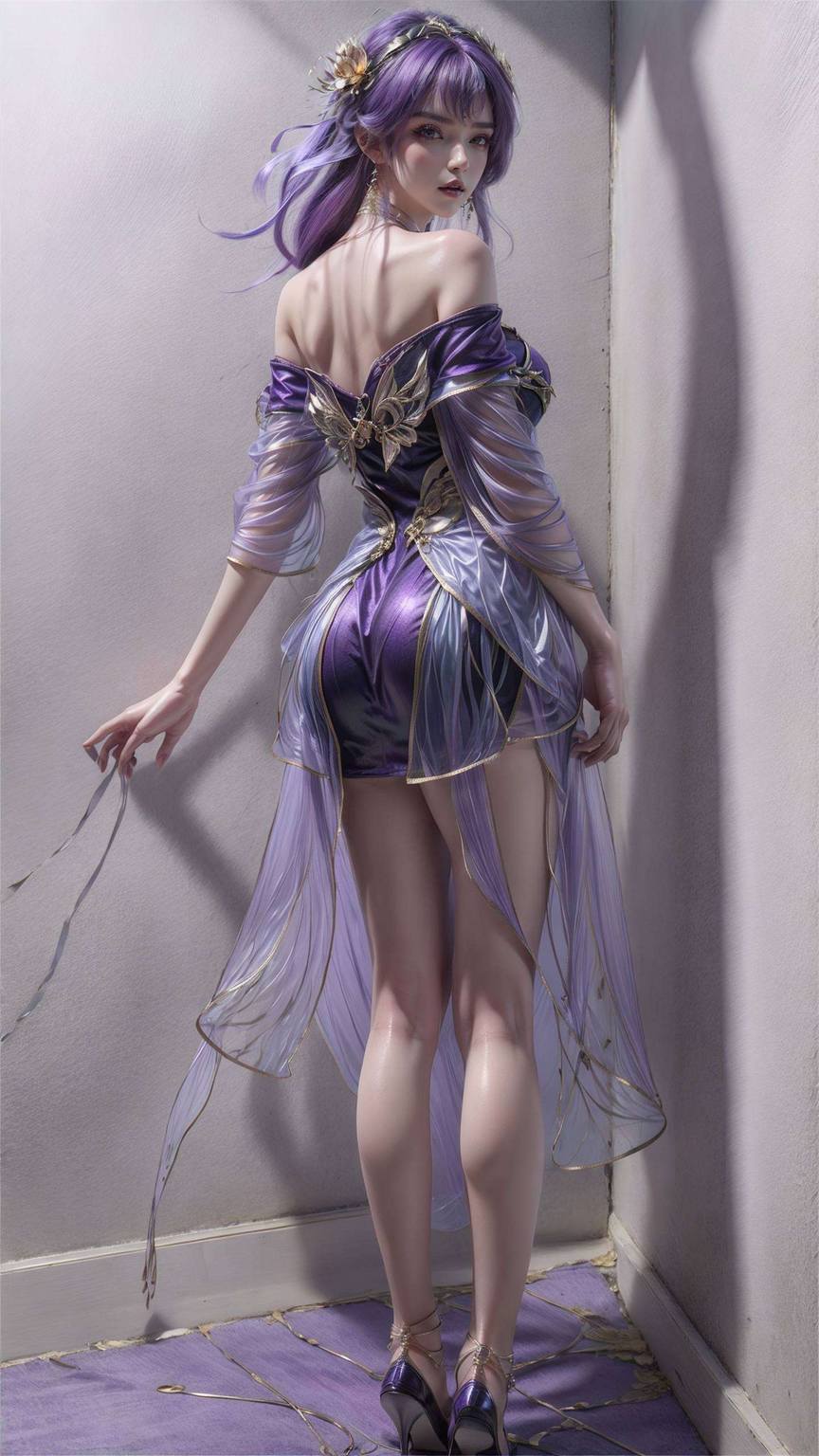 苹果手机上的炫彩画卷国漫女神踏歌而来