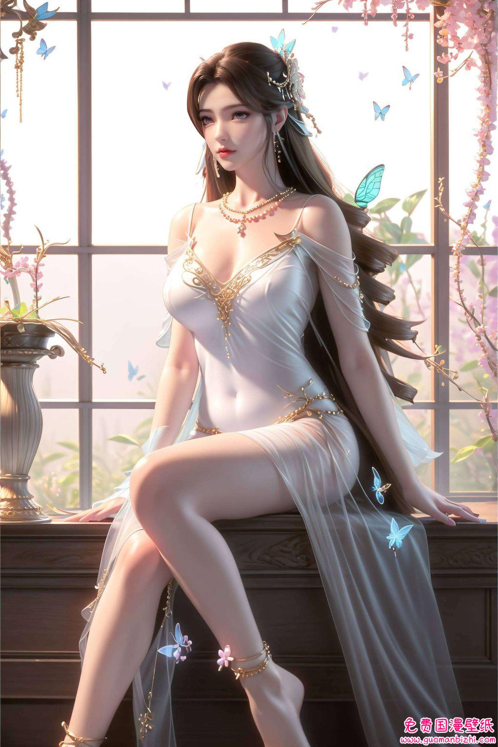 令人神往两位美女在壁画中争奇斗艳