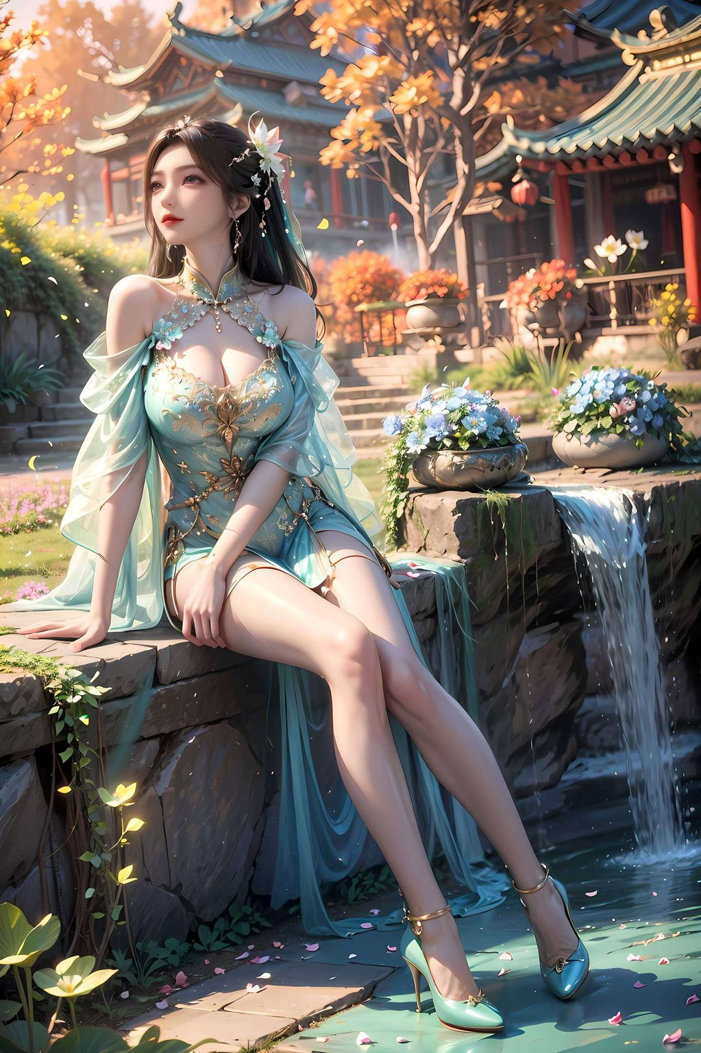 高清图片记录着她的动态游泳百炼成神之路