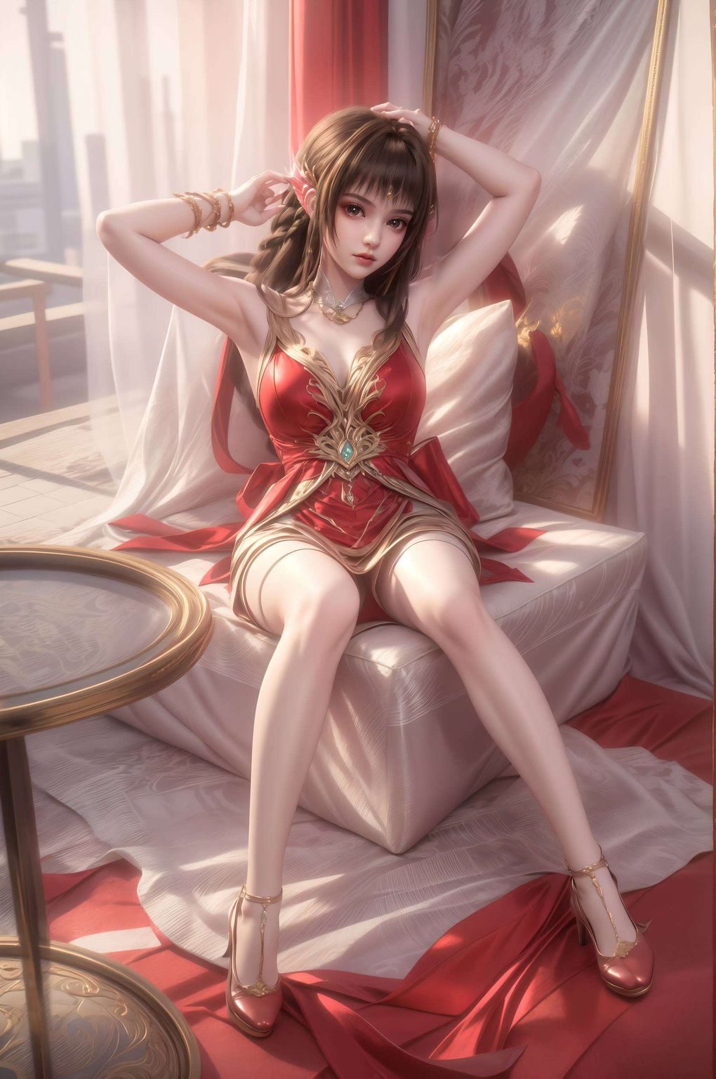 仿佛从画中走出那抹炫彩壁纸上的国漫女神