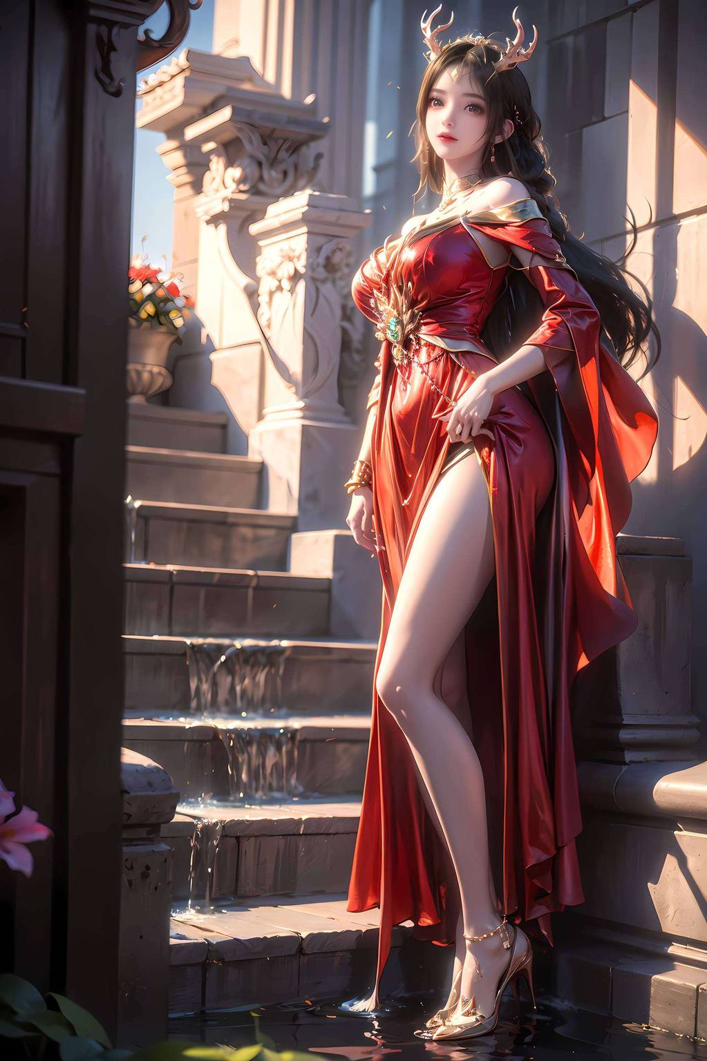 这些壁画不仅是视觉的盛宴动漫美女们也不甘示弱