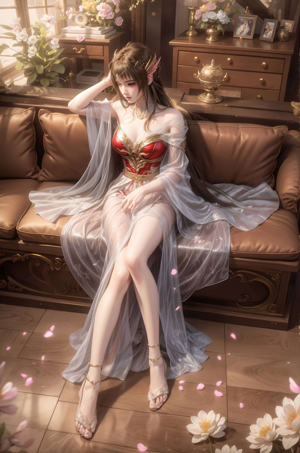 而在这平板墙纸的画卷上国漫女神与动漫美女交相辉映