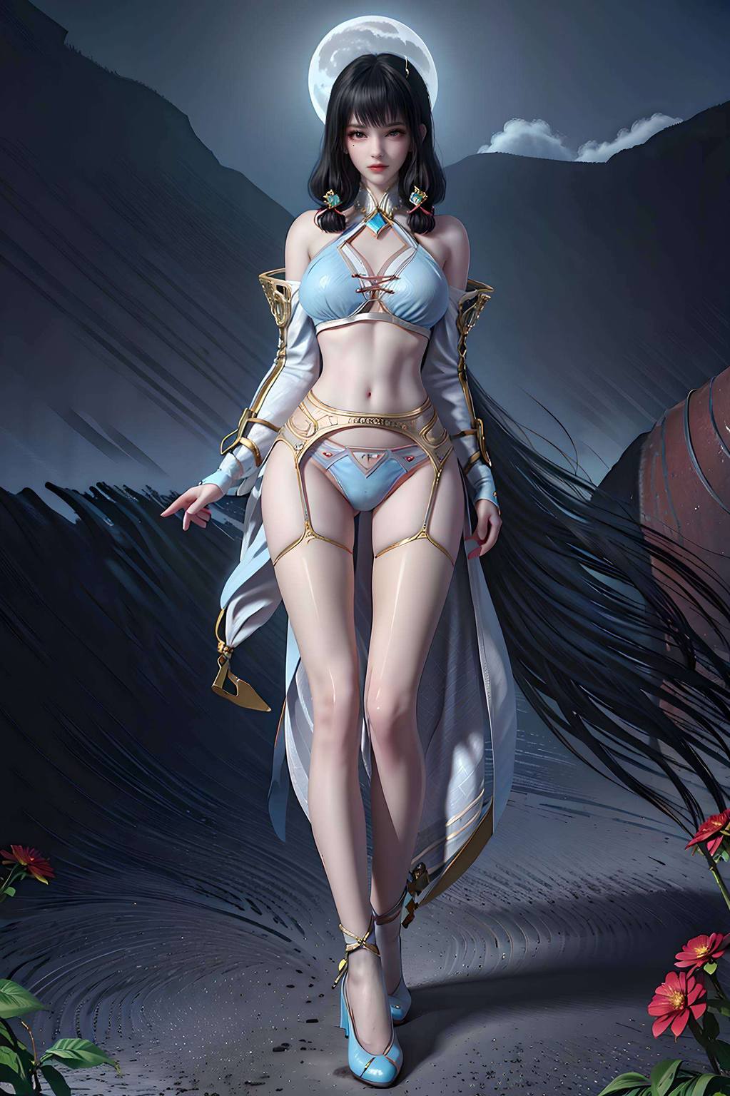穿梭在绚丽的光影之间她们是壁画中的精灵