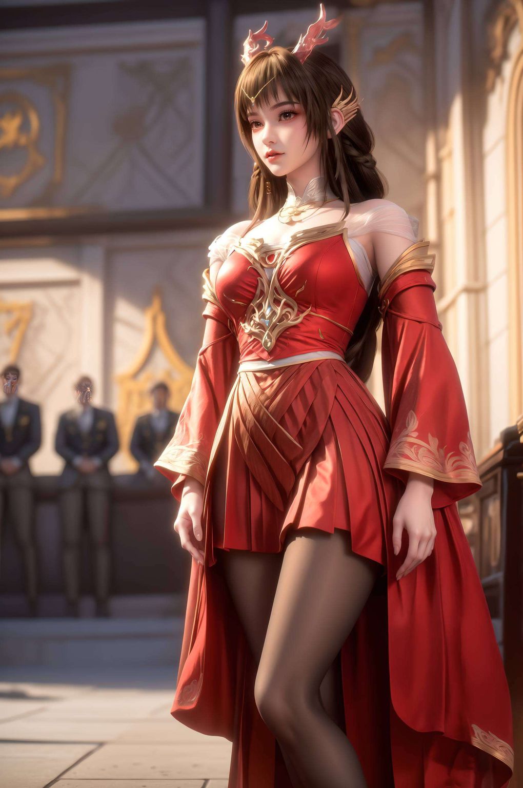 当你将这份壁纸铺满平板仿佛能听到那些壁画里的旋律