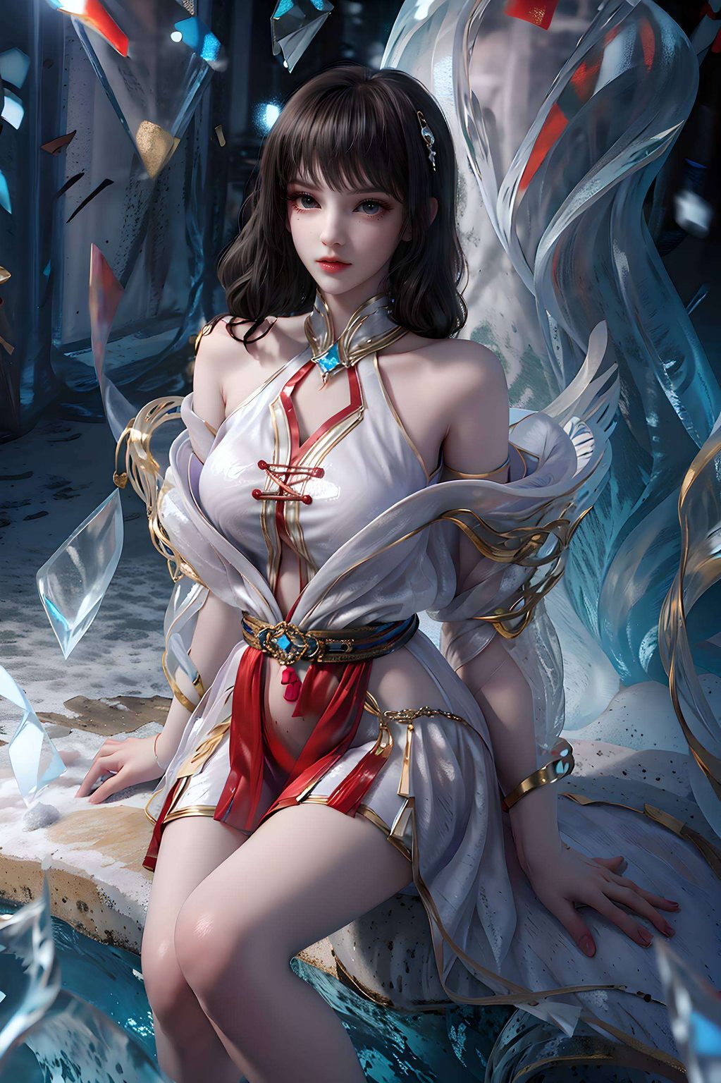 让你的手机也能百炼成神吧！💖✨让你的iphone瞬间变身玄幻仙境！快来看看这位国漫美女