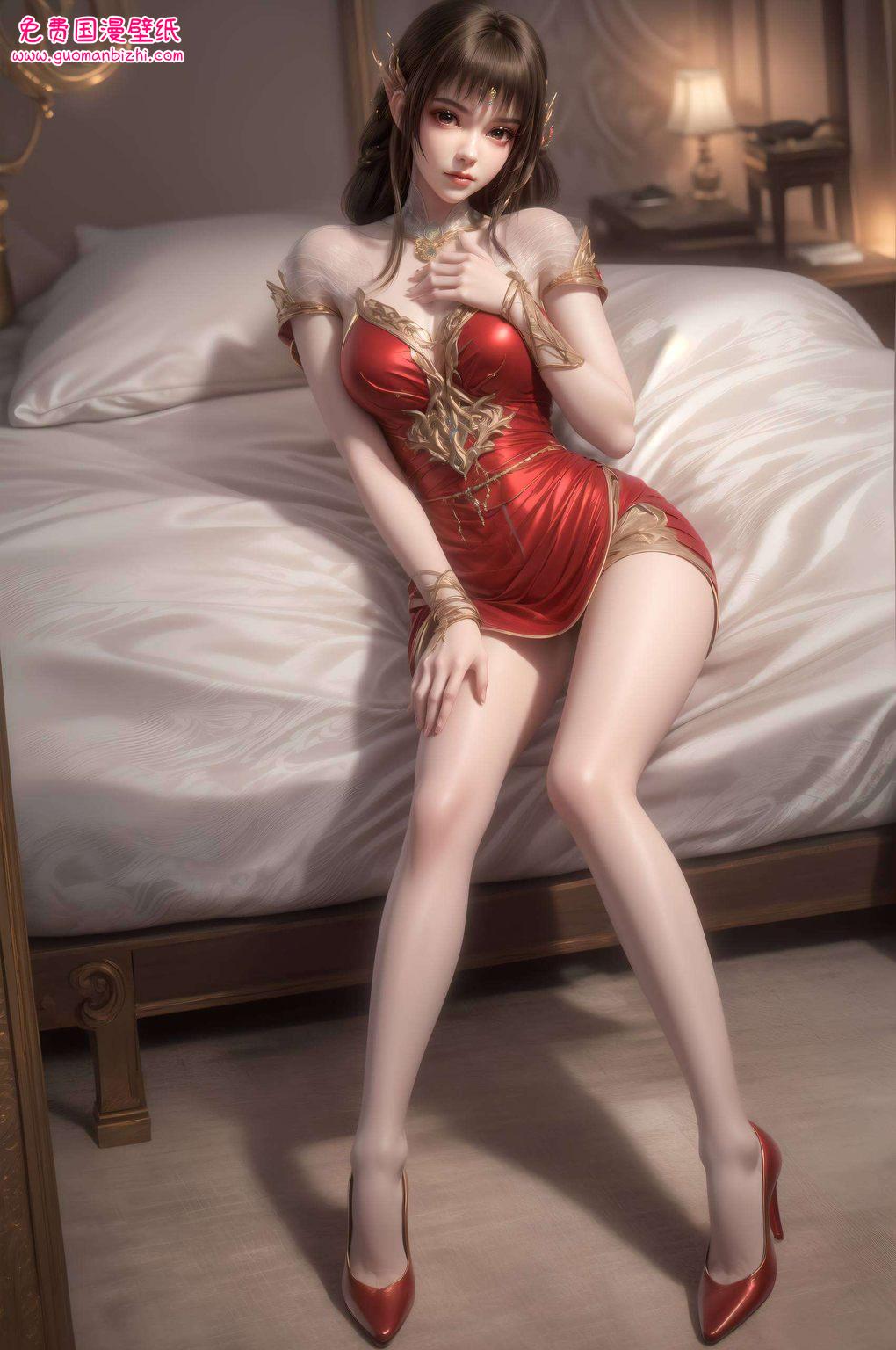 既是动漫美女的化身在绚烂的苹果炫彩壁纸中