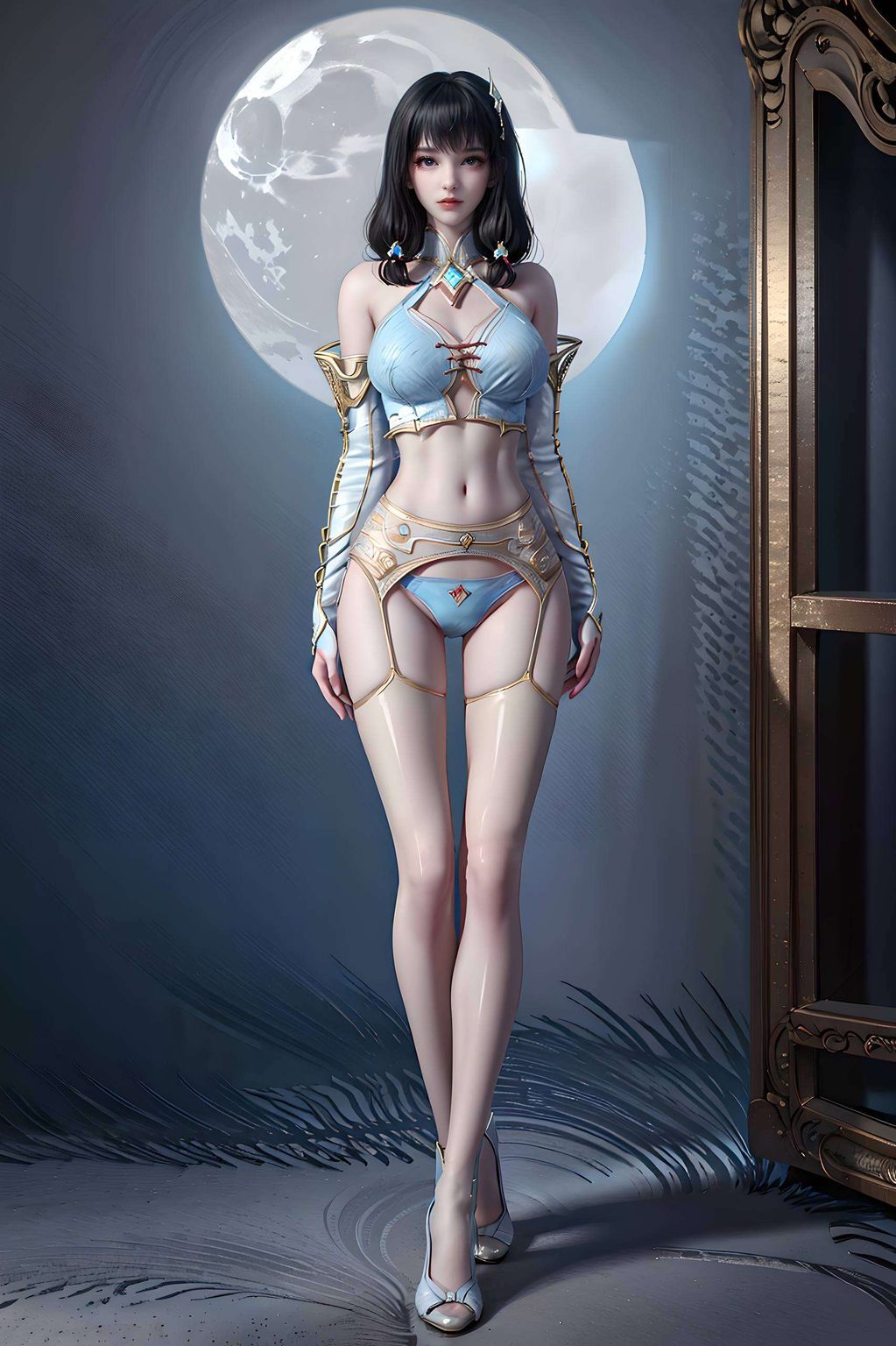 而动漫美女的壁纸云落
