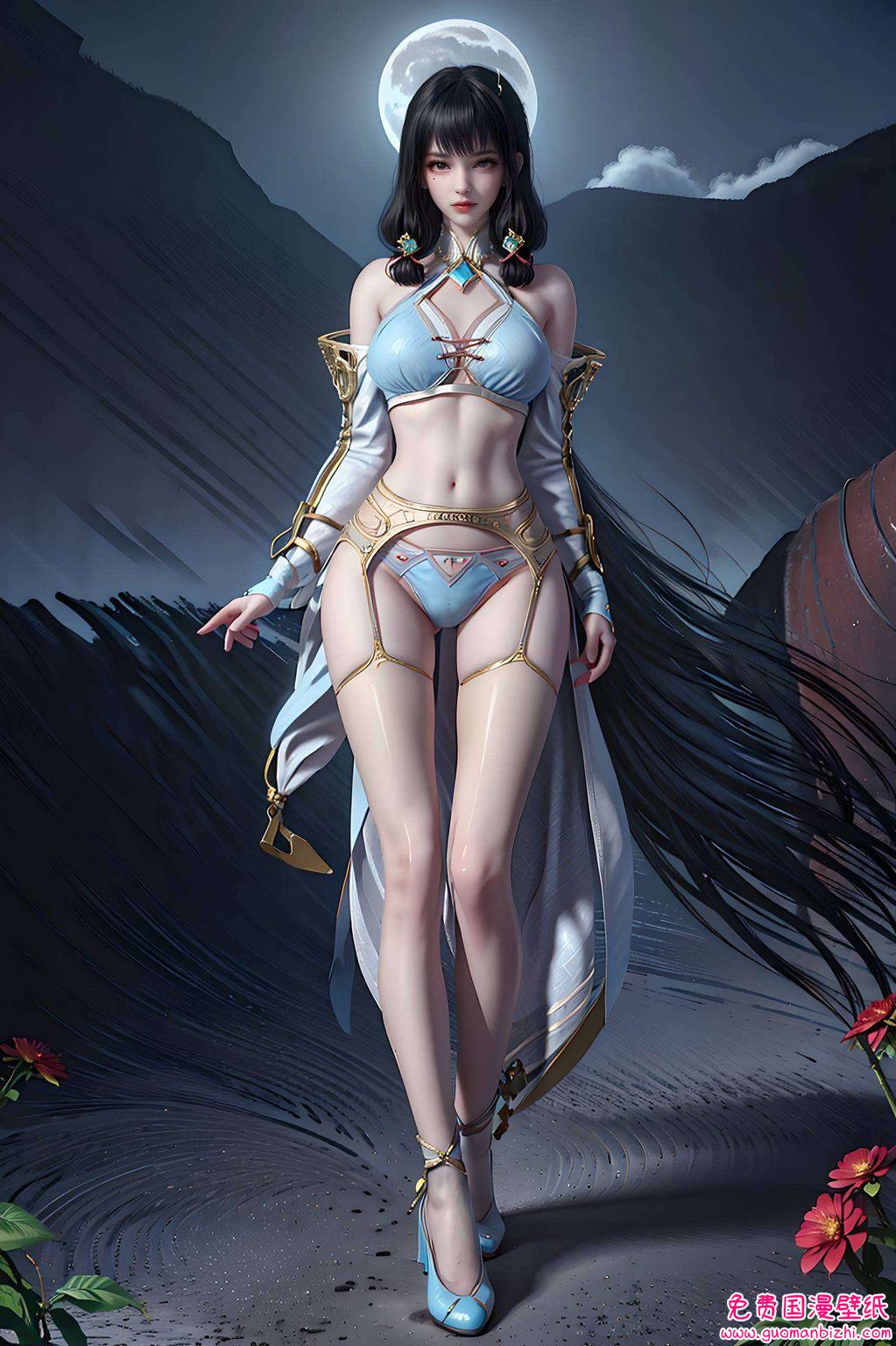 那雪落云屏上的国漫女神还带着一丝丝不食人间烟火的神秘气质