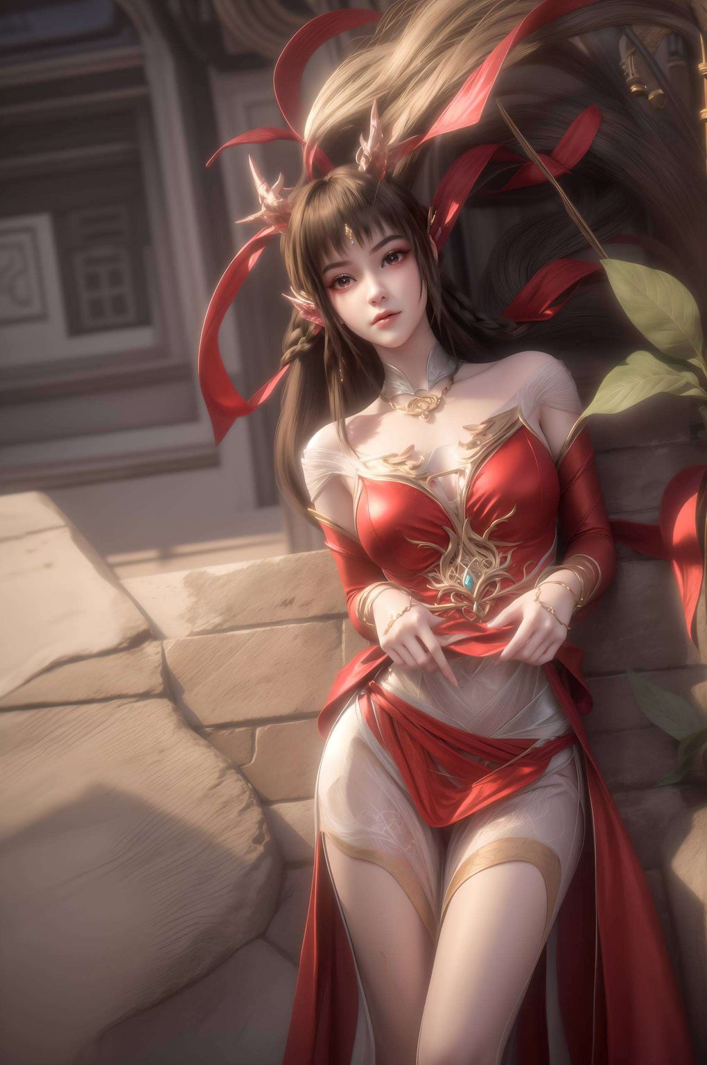 眉目如画宛若云端仙子
