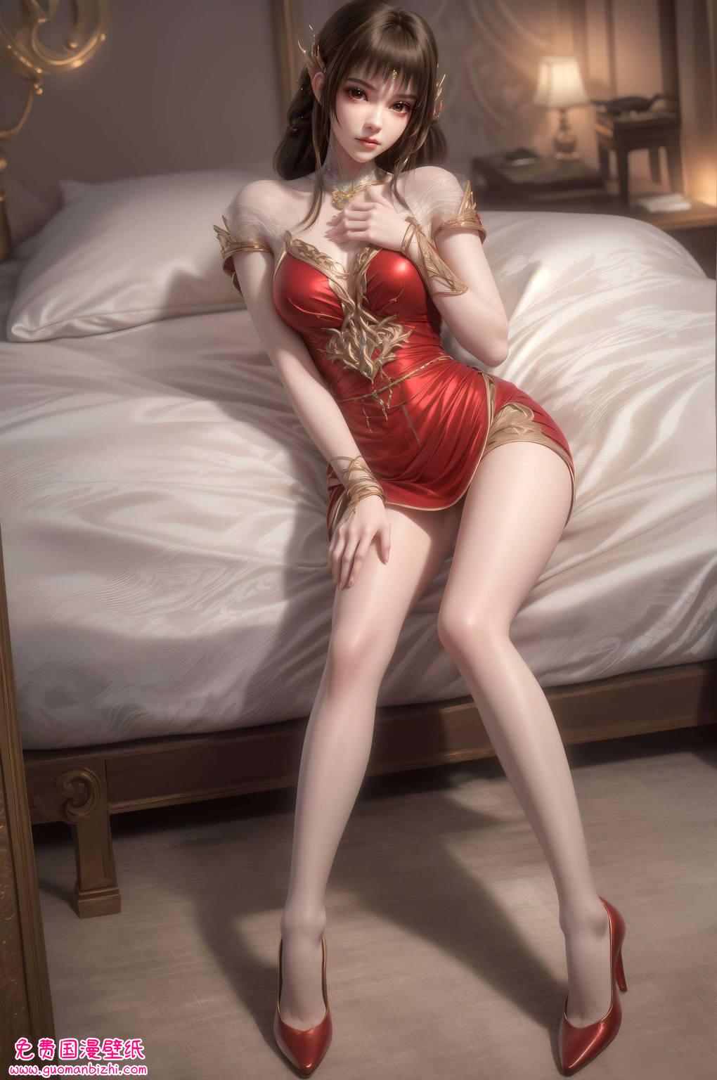 她那动态游泳的身姿她是国漫美女的化身