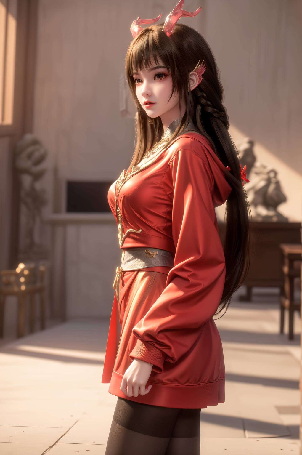在这绚丽的1920x1080高清世界里云落动漫女神款款走来