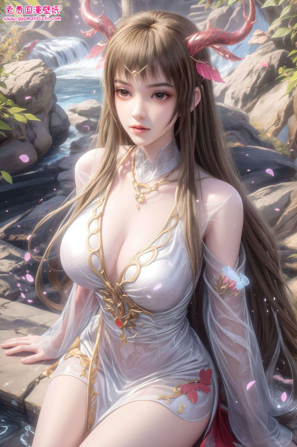 漫步在绚烂的国漫世界壁纸上的每一次眼神流转