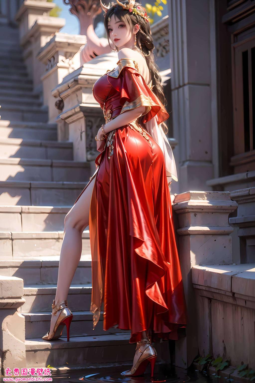 每一位都是二次元的梦幻女神今天给大家带来一款超炫的AI创造极简壁纸——苹果炫彩系列！🌈📱 里有你心水的国漫女神哦！比如“百炼成神”中的云落