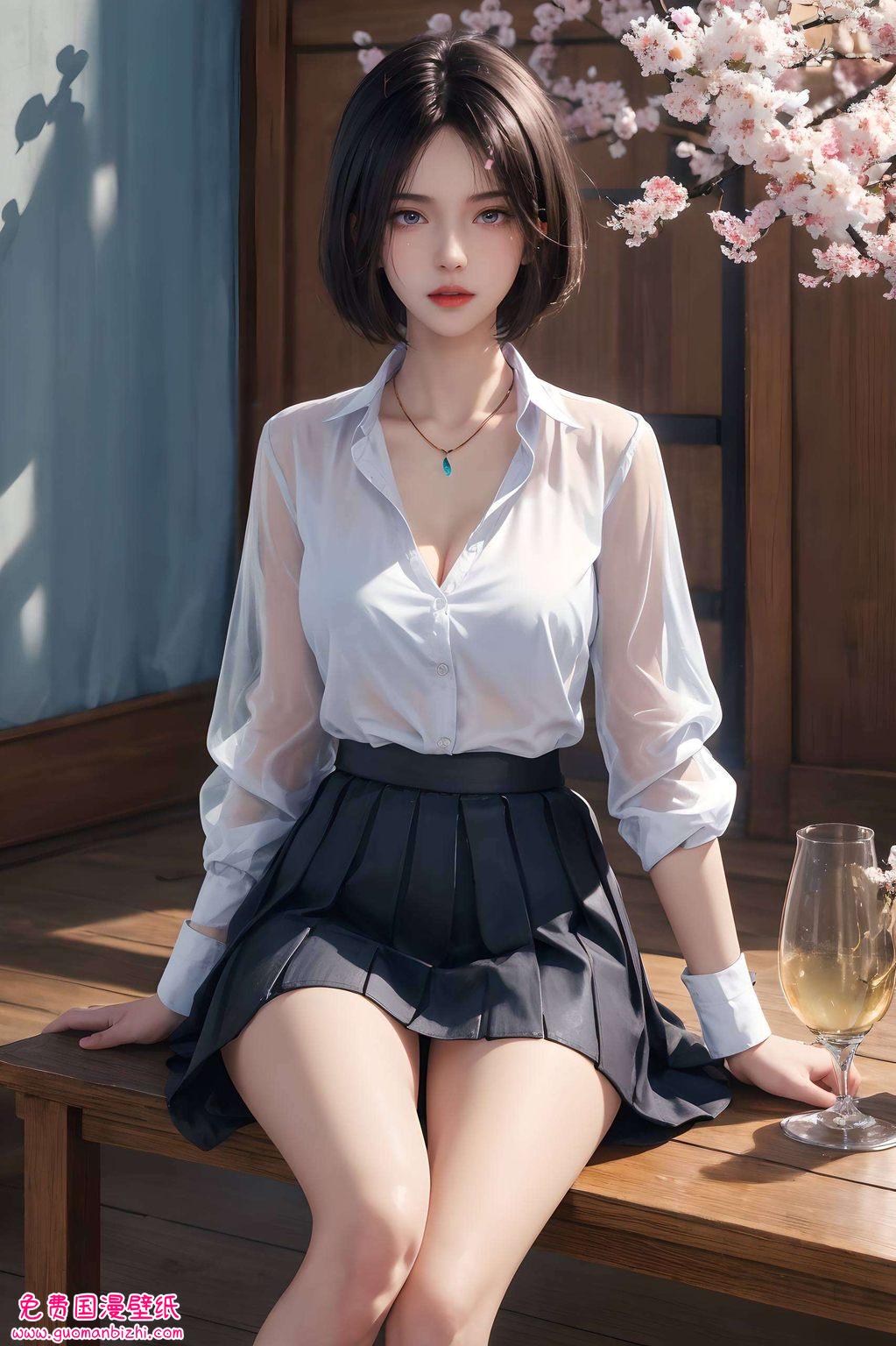 国漫女神的绝世风采如同飘落的雪花