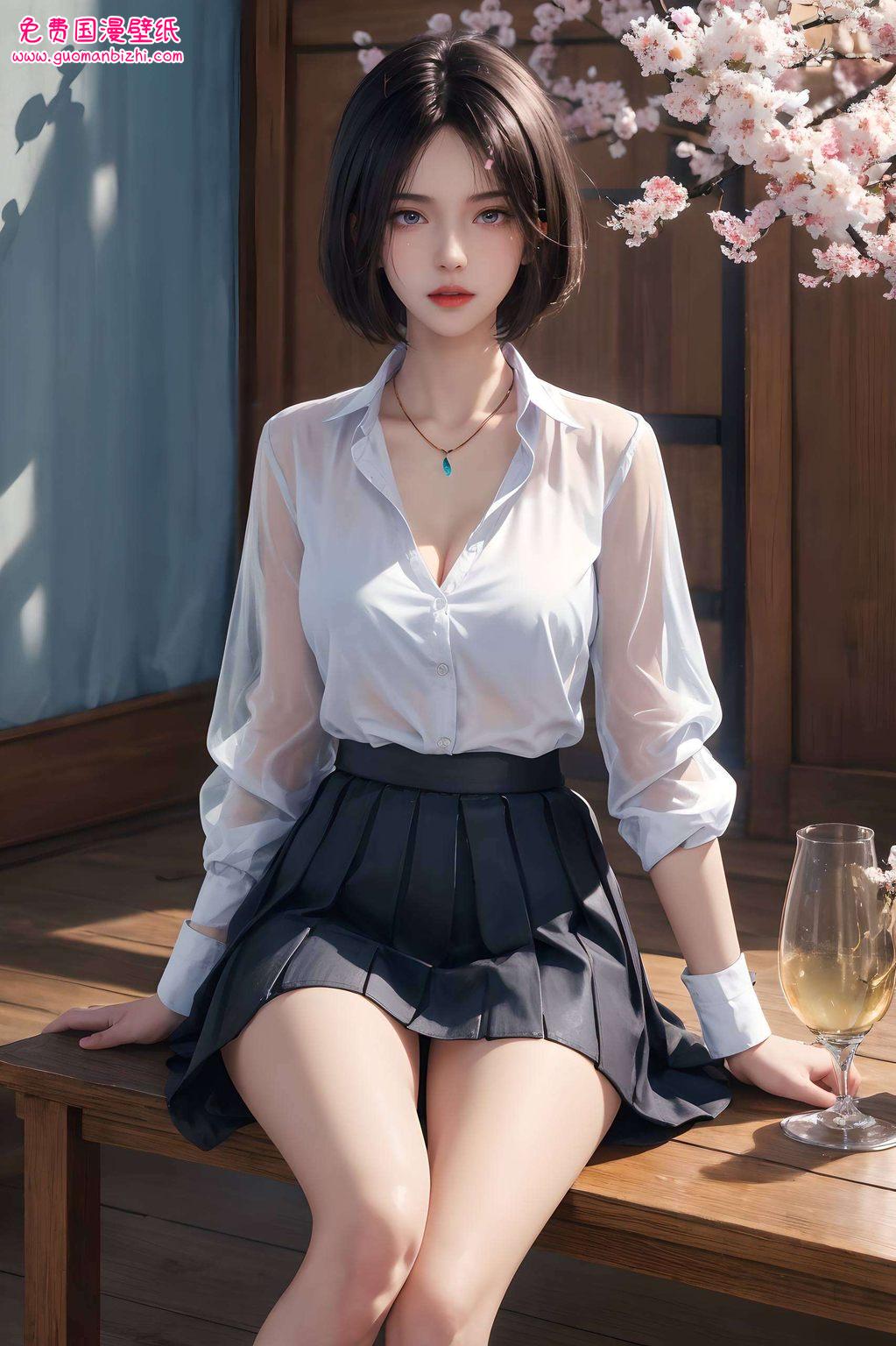 还有点小调皮呢！快来欣赏这位国漫美女的魅力吧保证让你的手机瞬间变身玄幻世界的小窗口！🌟✨🎨