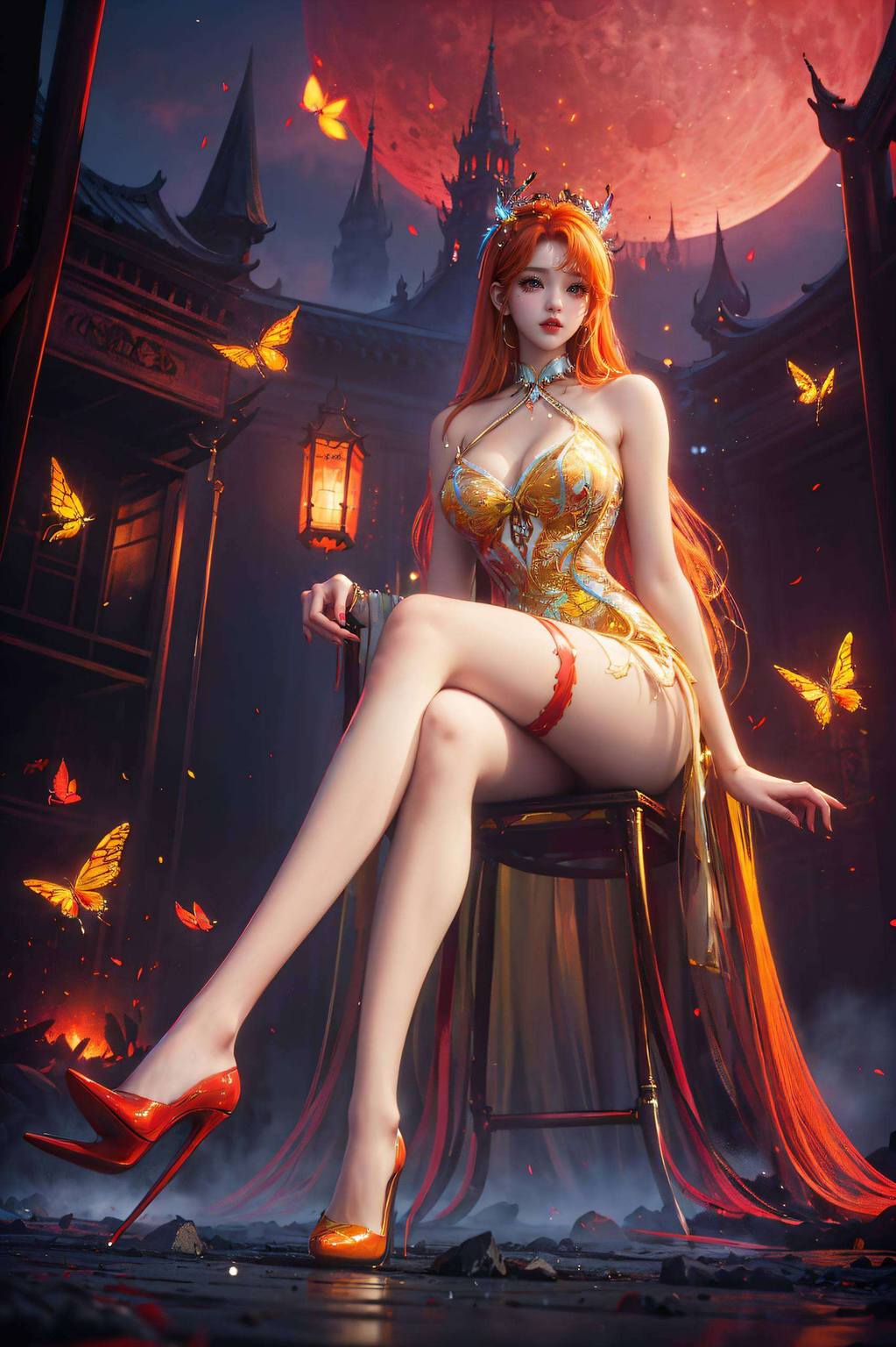 国漫女神的魅力无论是在月下独立