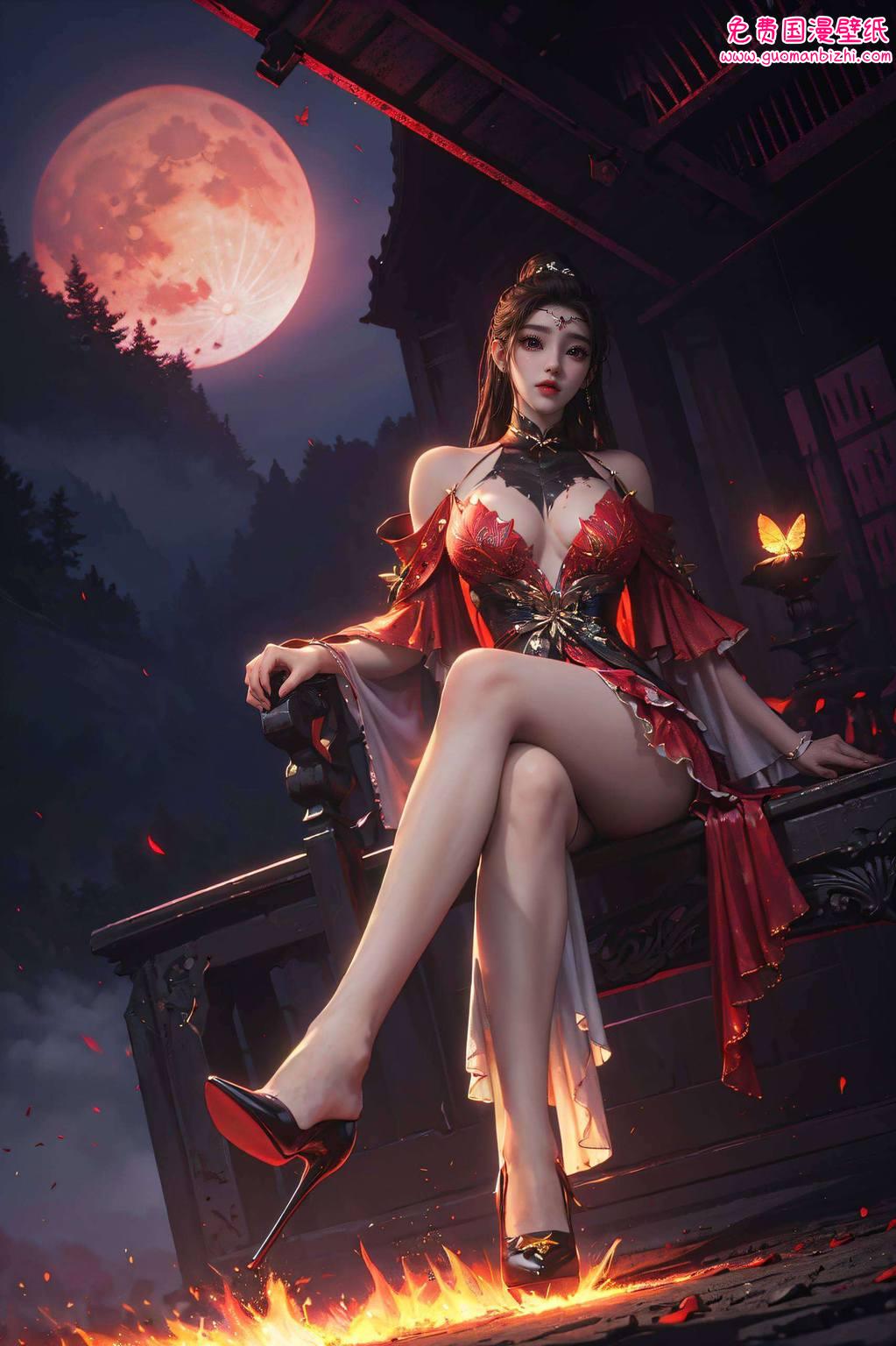 国漫女神泪如珠泪滴壁纸映幽怨