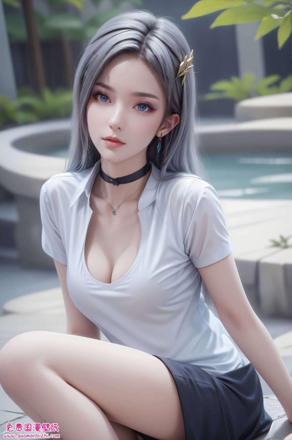 动漫美女婉约柔情雀之美态尽显
