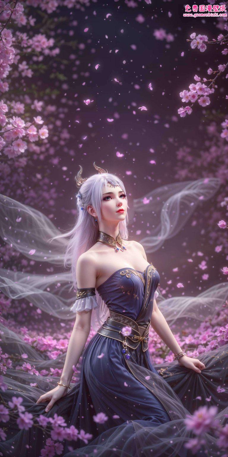 横屏壁纸上的她感受那份不染尘埃的纯净美