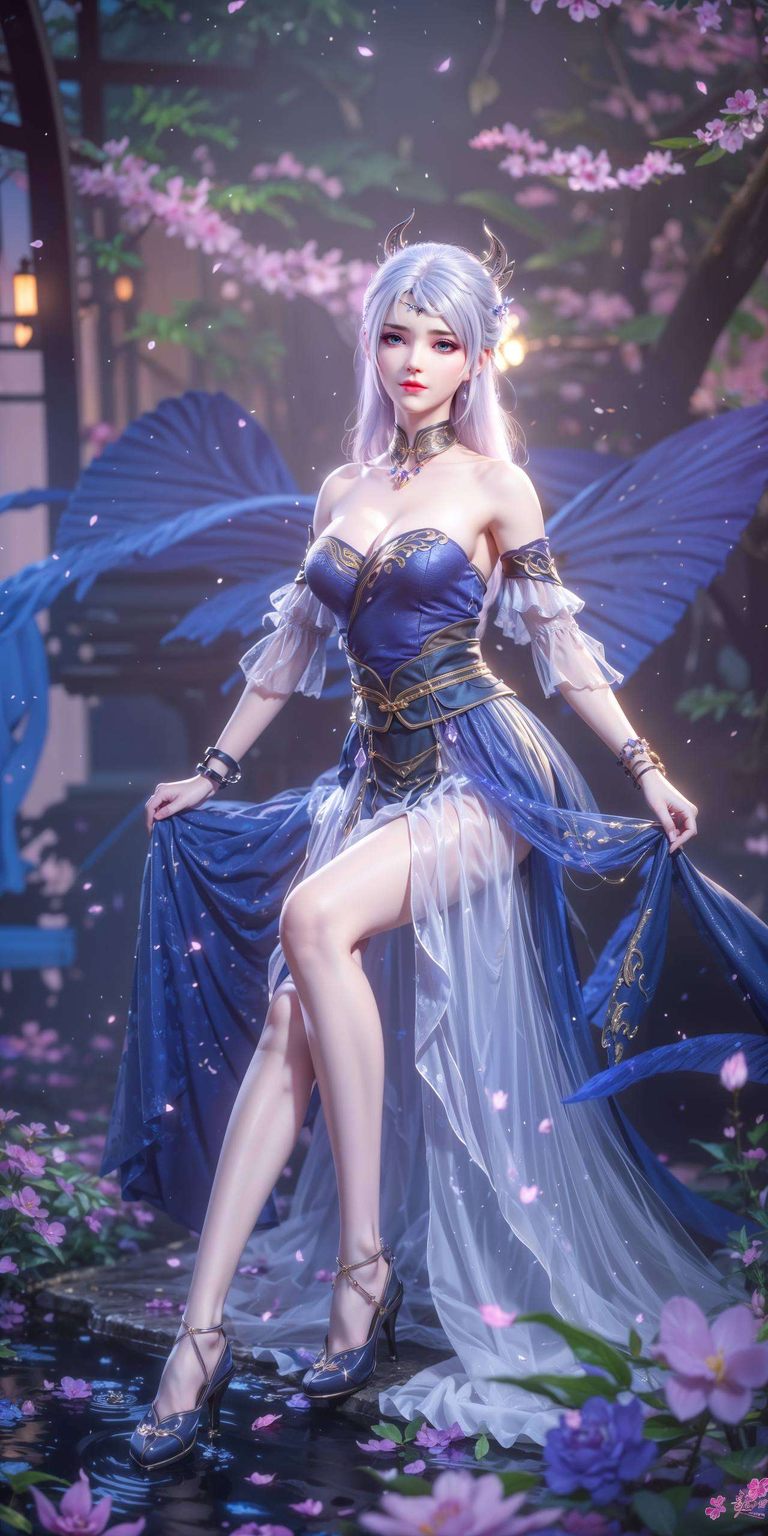 在绚丽的光影交织中洛璃女神翩翩起舞