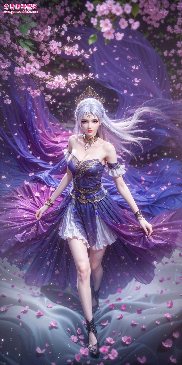 每一步行走间都散发着令人心动的玄幻气息她的倩影如梦似幻