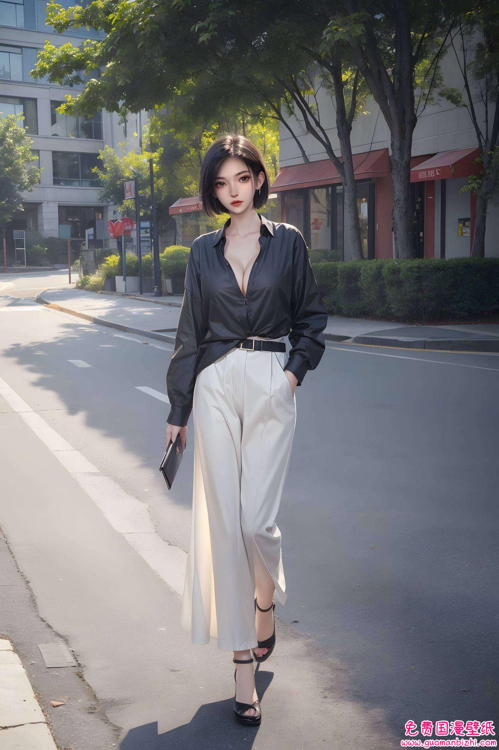 这位国漫女神的倩影专为苹果宽屏量身定制