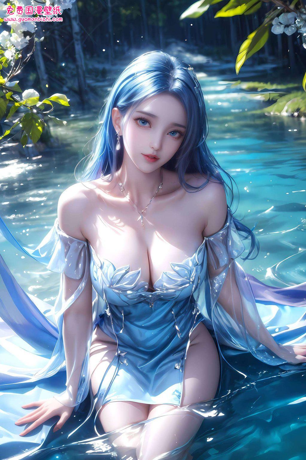 泳装照映水波美不胜收
