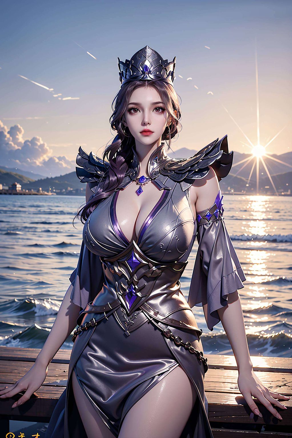 比比东的身影在星辉下愈发显得神秘而高贵月光洒在斗罗大陆