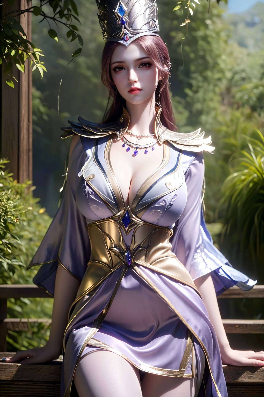 国漫美女的灵动与玄幻元素的奇幻交织当比比东的神秘力量遇上苹果的炫彩壁纸