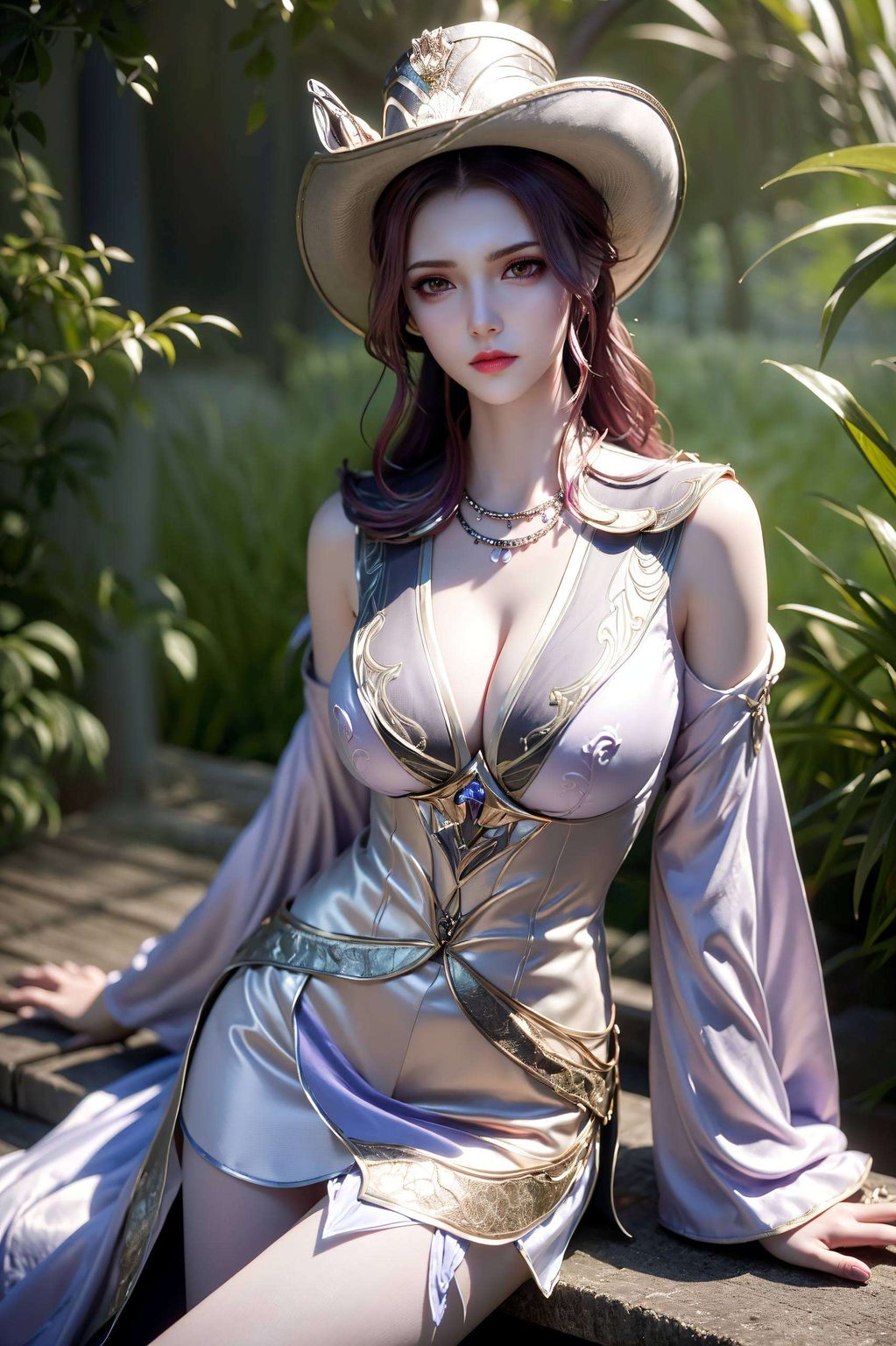 在炫彩壁纸的世界里她的美