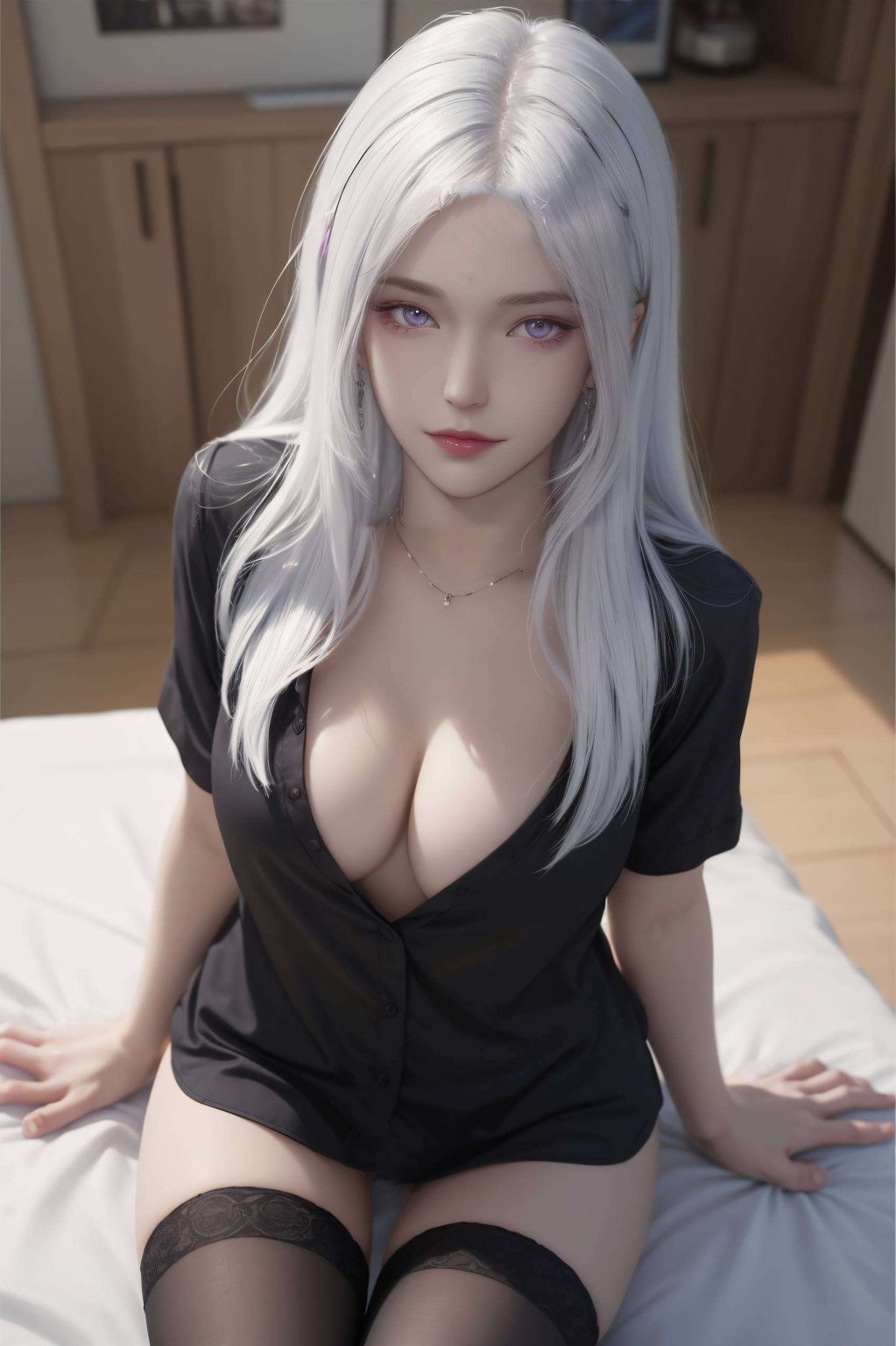 战斗力十足哦！快来感受她的魅力吧！身着炫彩壁纸般的华服