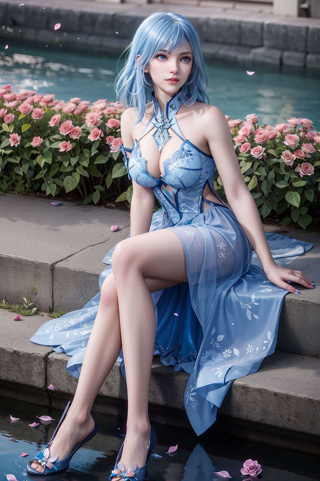 她的美丽仿佛从玄幻世界走出的仙子