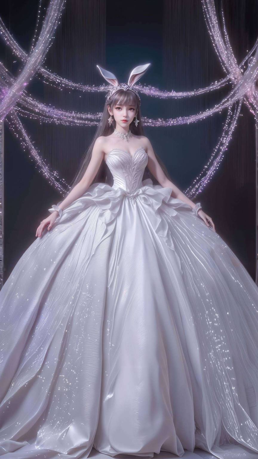 融合了国漫女神的柔美与玄幻世界的神奇夏日的微风轻拂