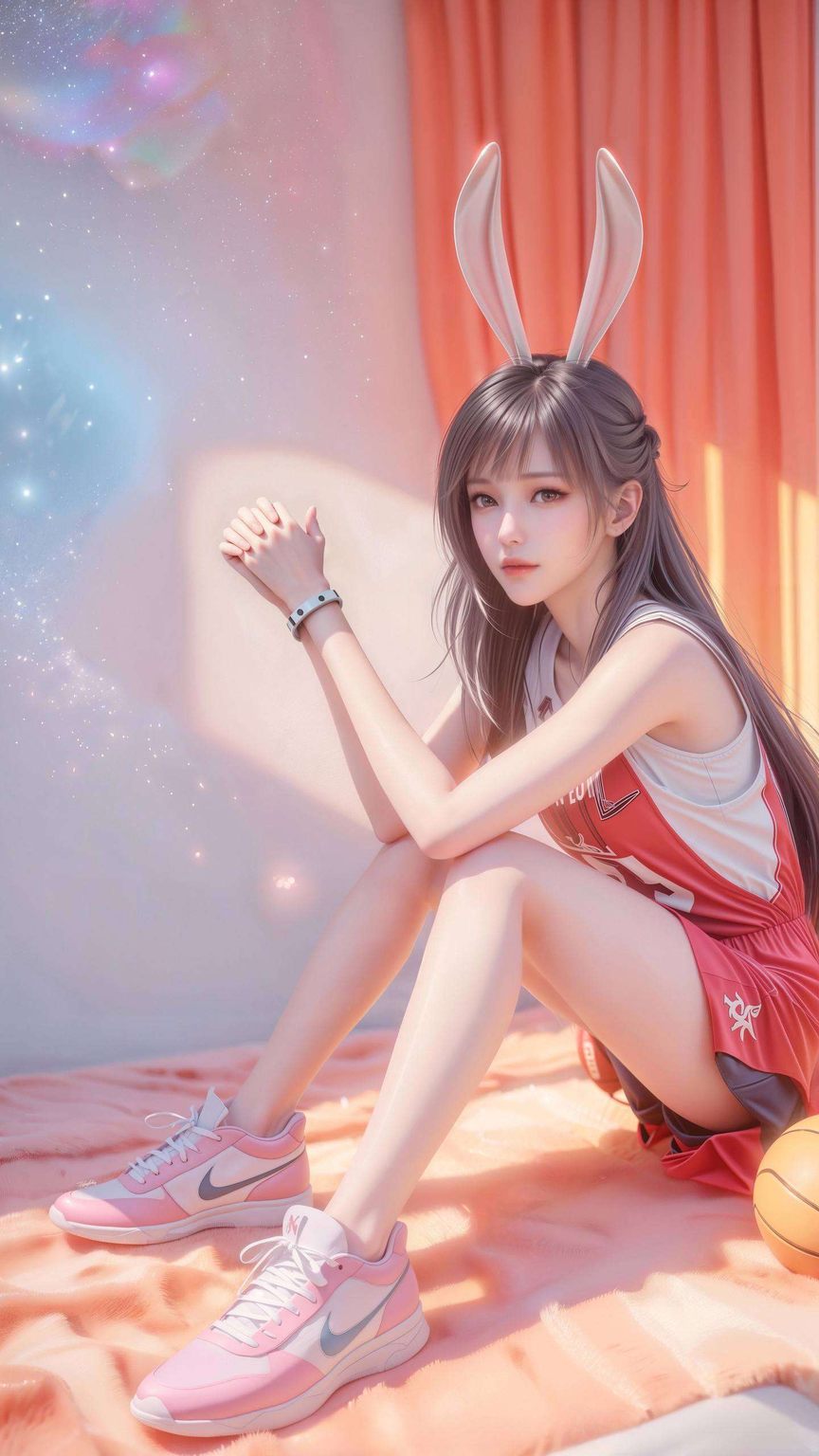 舞动出一片玄幻的奇迹她的身影在苹果炫彩壁纸间跳跃