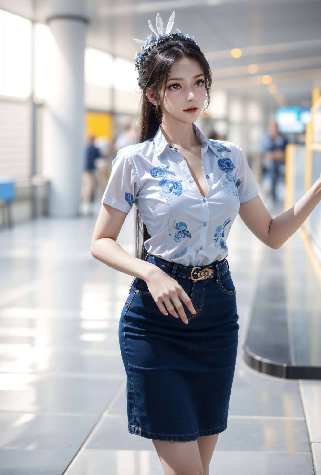 让人忍不住将她的身影设置为手机壁纸仿佛跳脱了三次元的限制
