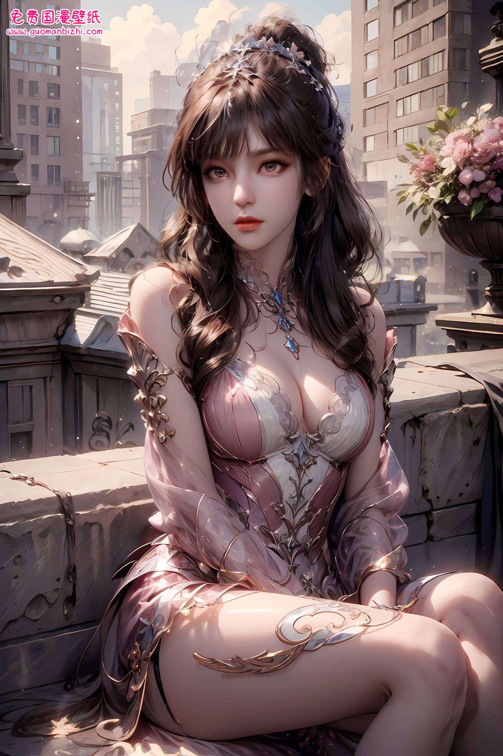 她是国漫中的女神在这炫彩壁纸的世界里